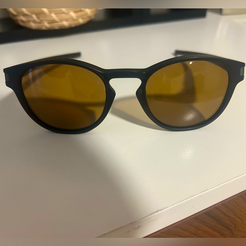 Oakley Latch Sunglasses - Black Frame / Brown Polarized Lenses